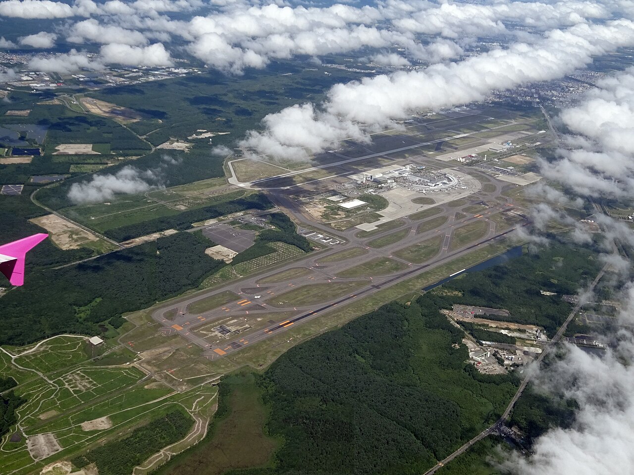 Aerial photograph of New Chitose Airport