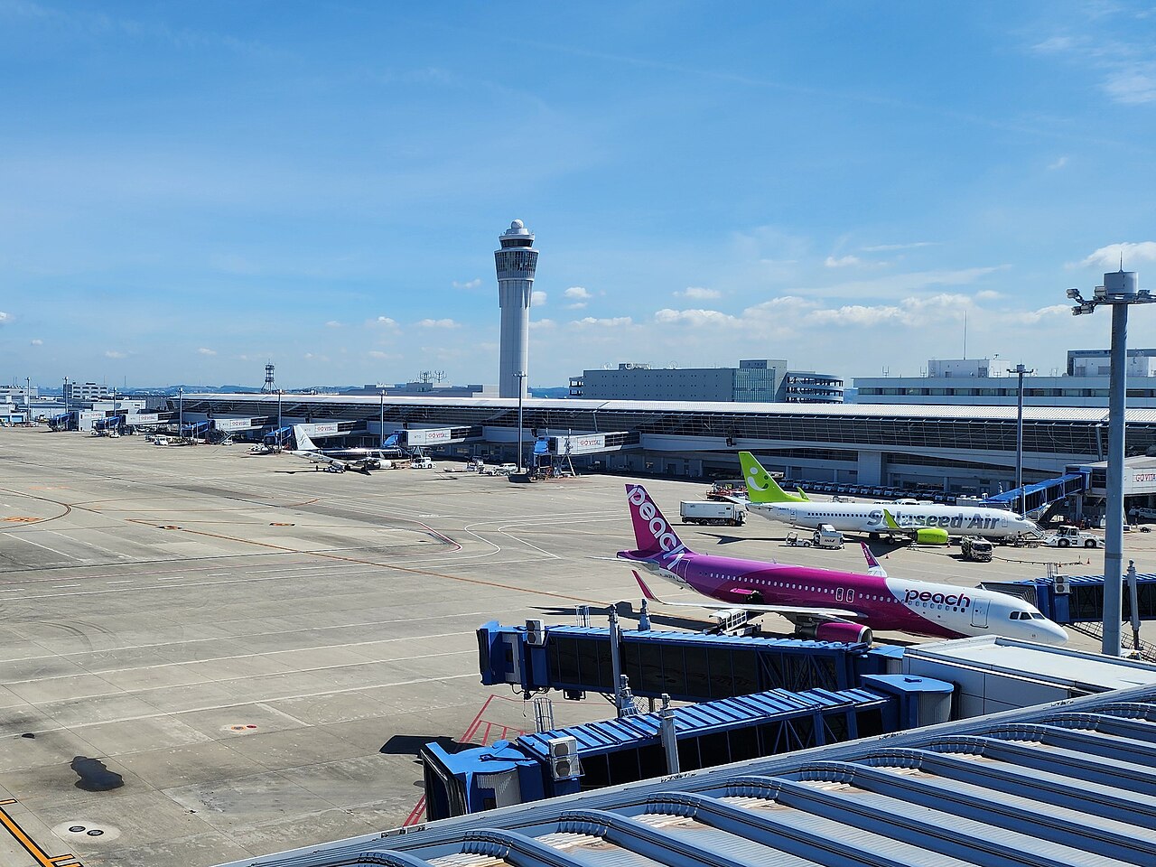 Aircraft and terminal at Chubu Centrair International Airport
