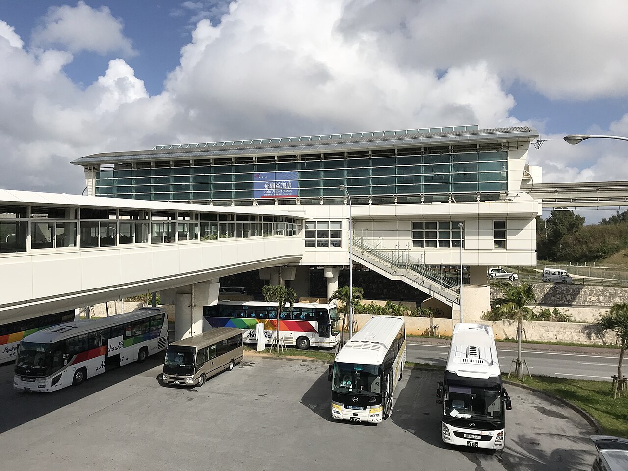 Exterior of Naha Airport Yui Rail station
